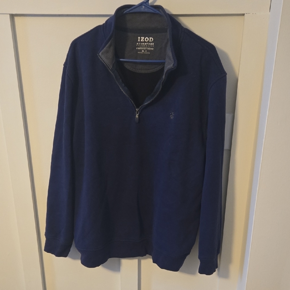 Izod Men's Deep Blue Zip-Up Sweater
